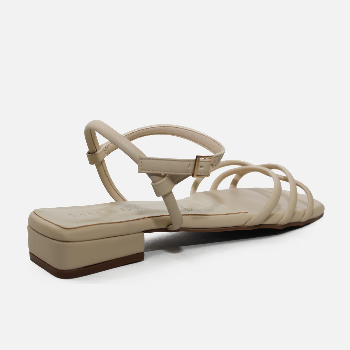 Sandalia plana narella de sintético para mujer - Beige