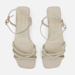 Sandalia plana narella de sintético para mujer - Beige