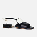 Sandalia plana isel de sintético para mujer - Negro