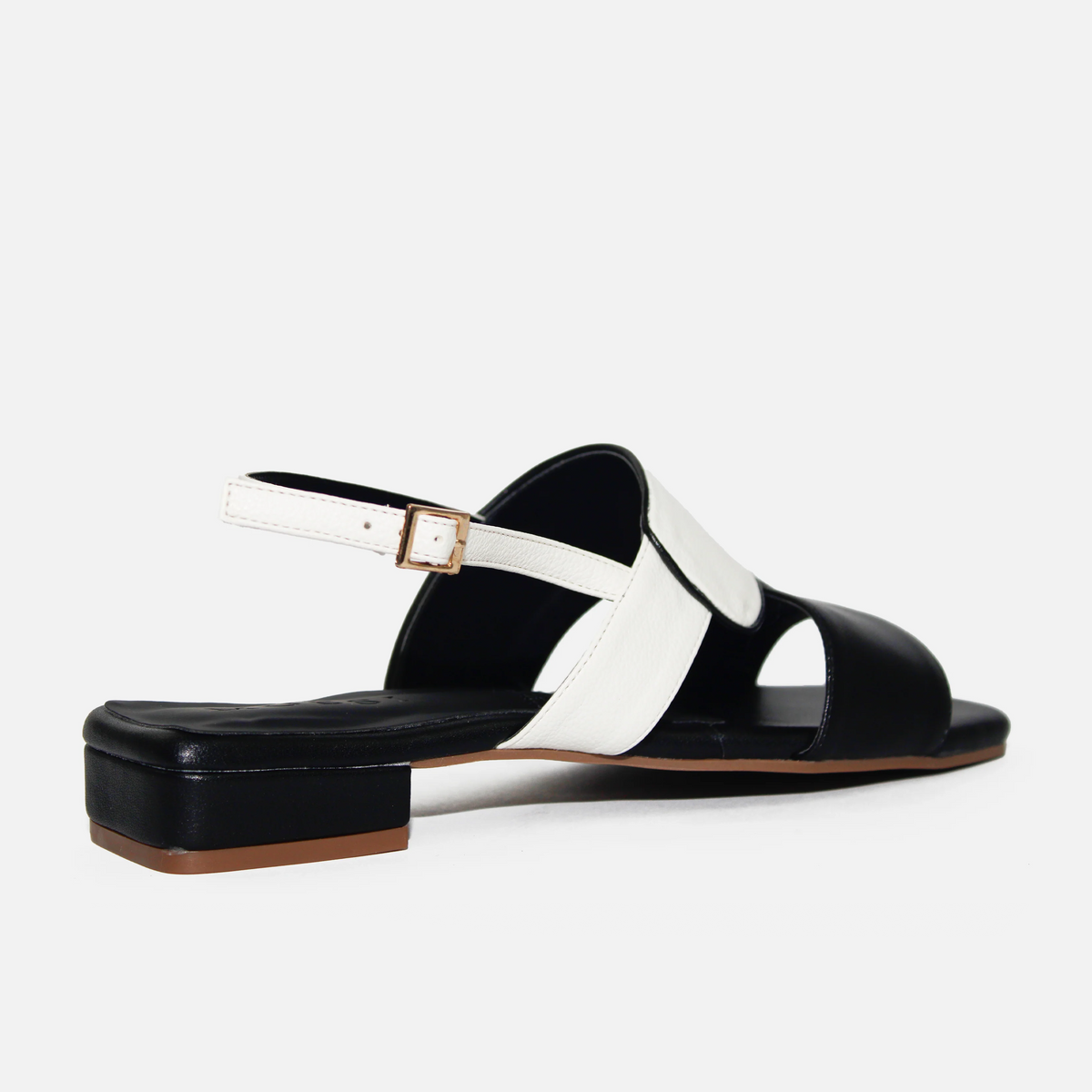 Sandalia plana isel de sintético para mujer - Negro