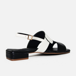 Sandalia plana isel de sintético para mujer - Negro