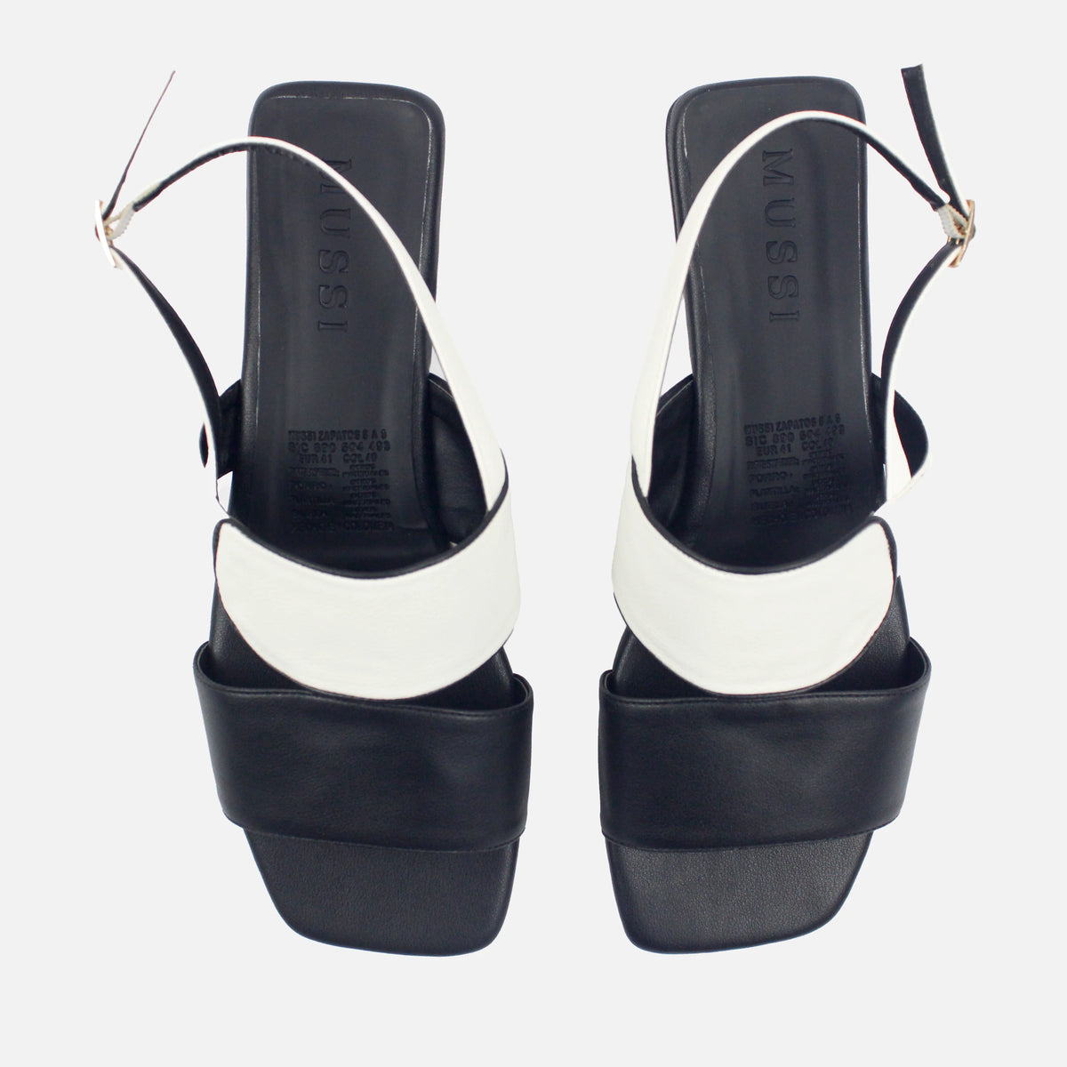 Sandalia plana isel de sintético para mujer - Negro