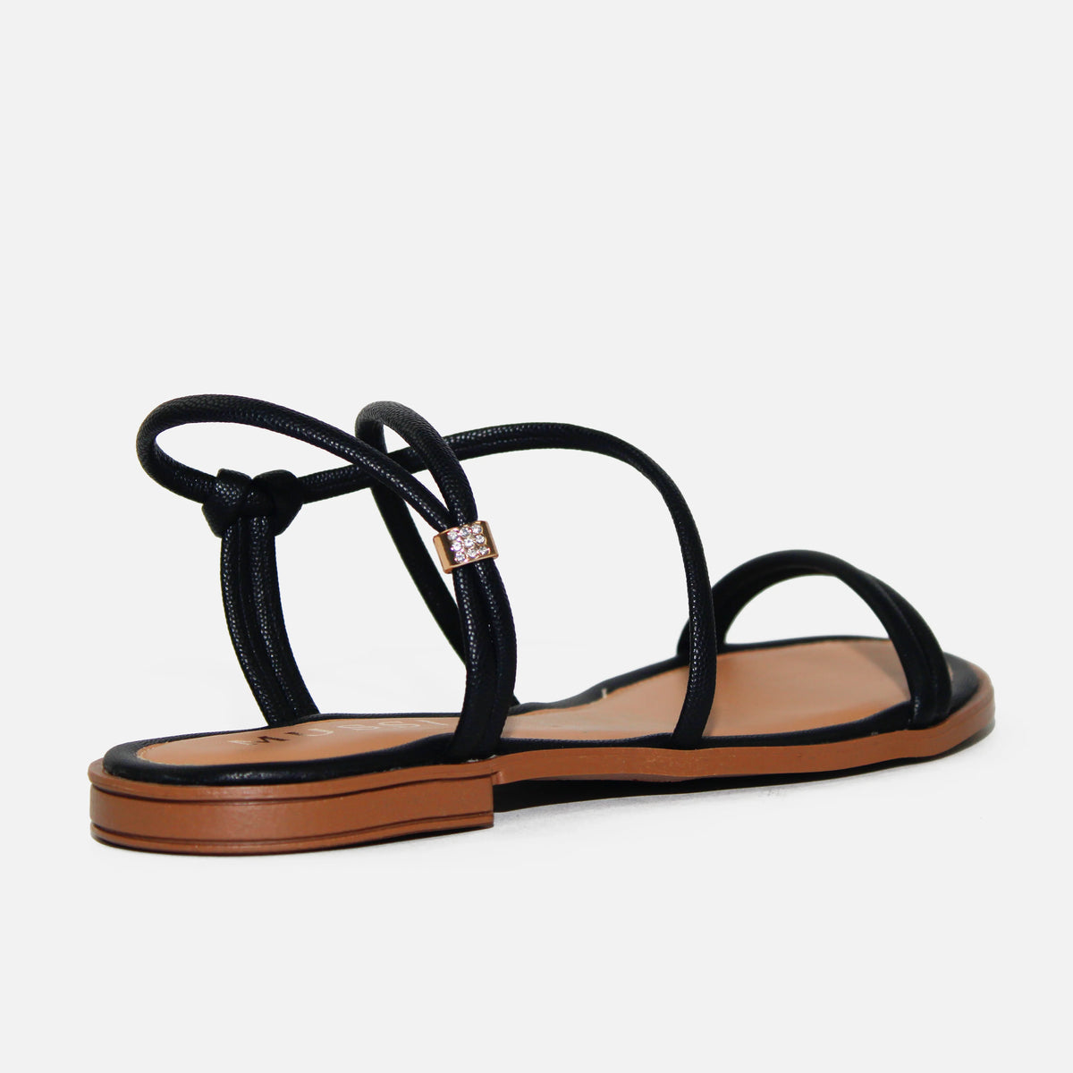 Sandalia plana lurea de sintético para mujer - Negro