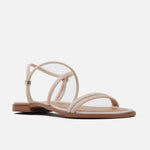 Sandalia plana lurea de sintético para mujer - Beige