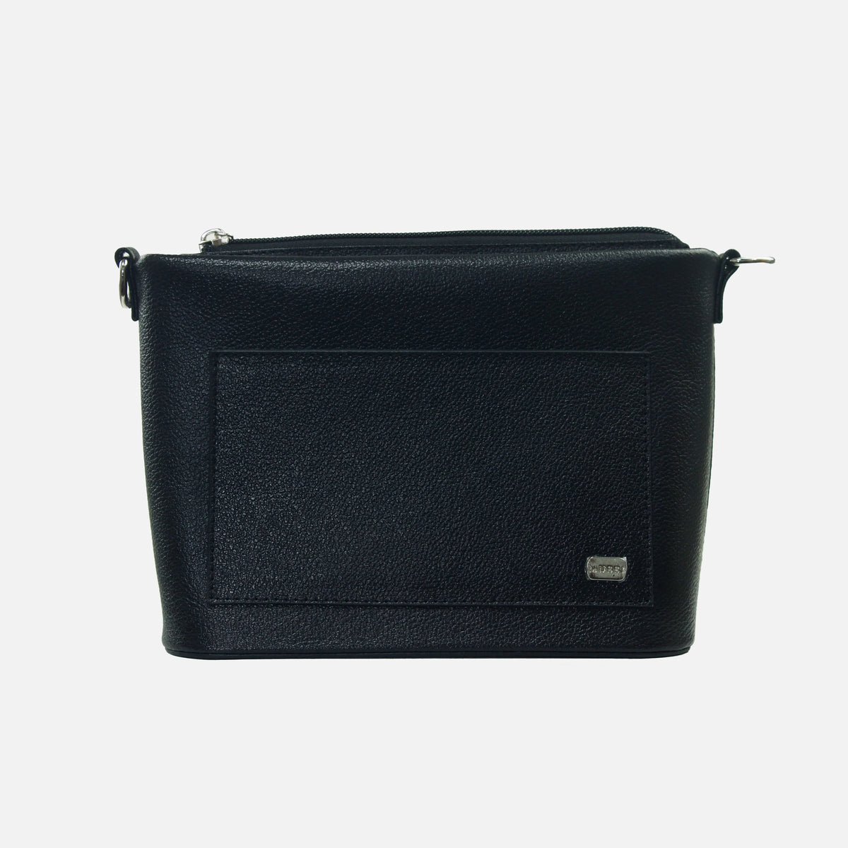 Bolso manos libres cala de cuero para mujer - Negro
