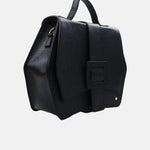 Bolso manos libres fina de cuero para mujer - Negro