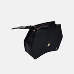 Bolso manos libres fina de cuero para mujer - Negro