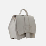 Bolso manos libres fina de cuero para mujer - Hueso