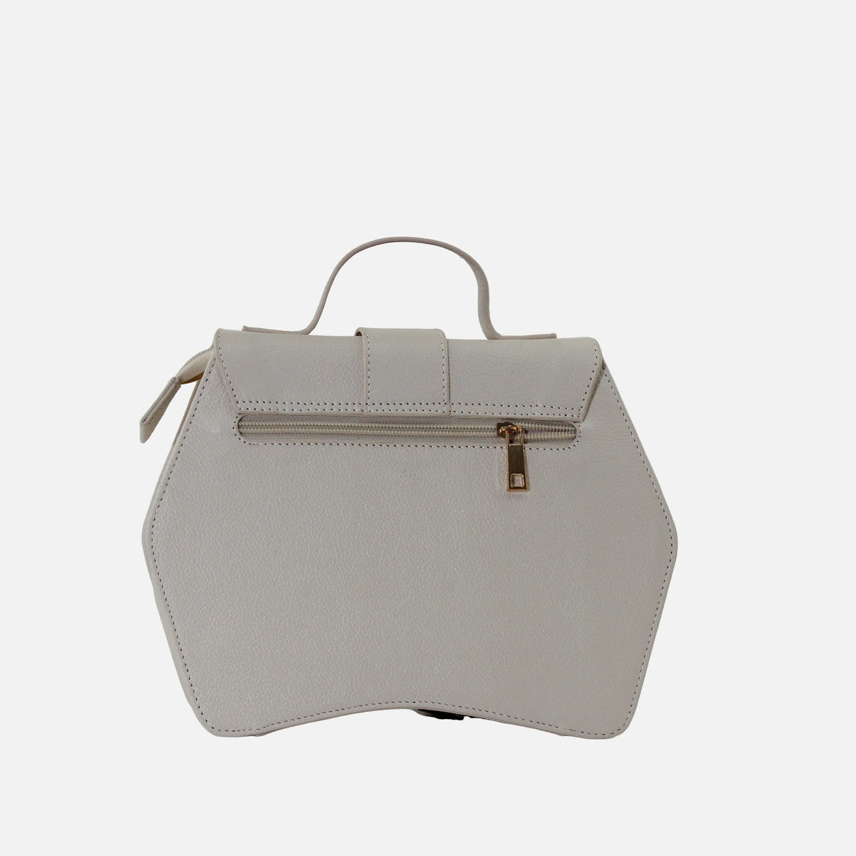 Bolso manos libres fina de cuero para mujer - Hueso