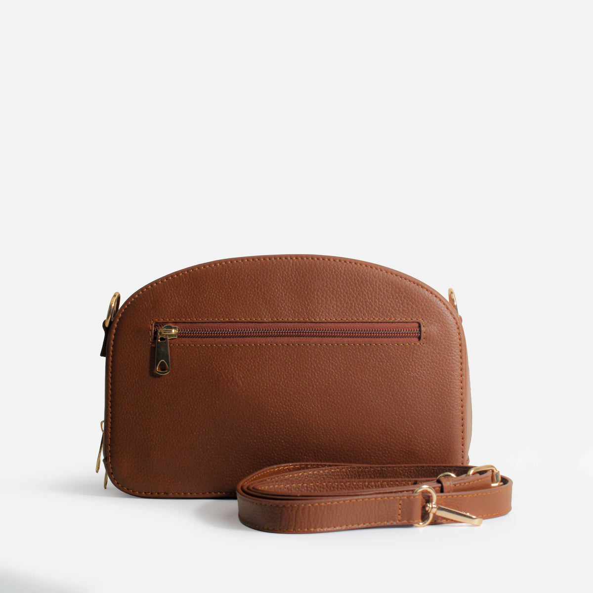 Bolso manos libres terra de cuero para mujer - Miel