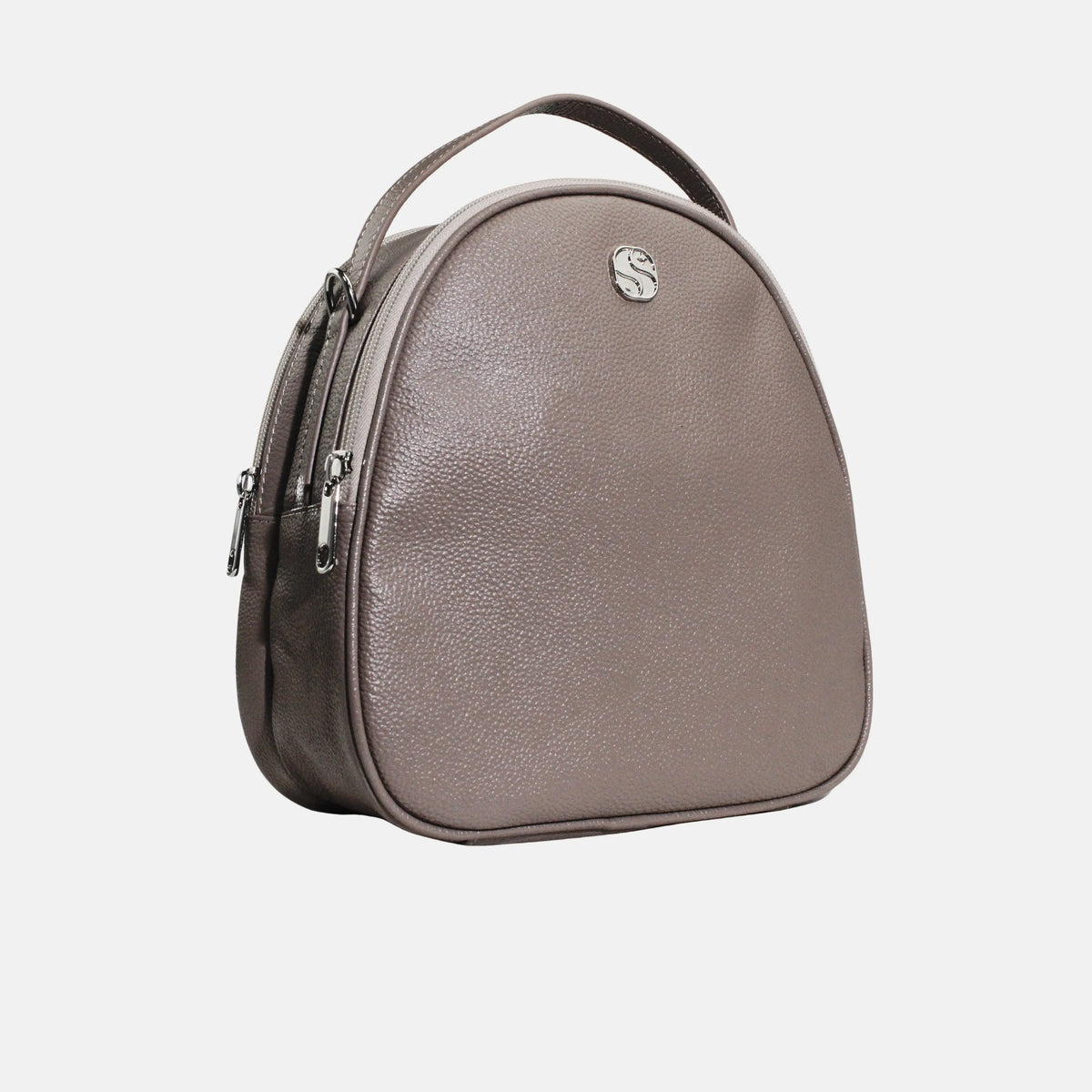 Bolso manos libres teodora de cuero para mujer - Taupe