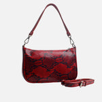 Bolso de mano sabrina de cuero para mujer - Rojo