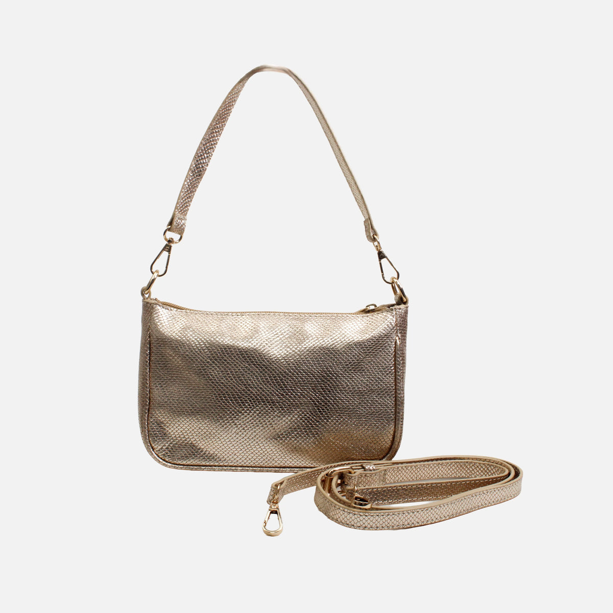 Bolso de mano sabrina de cuero para mujer - Oro
