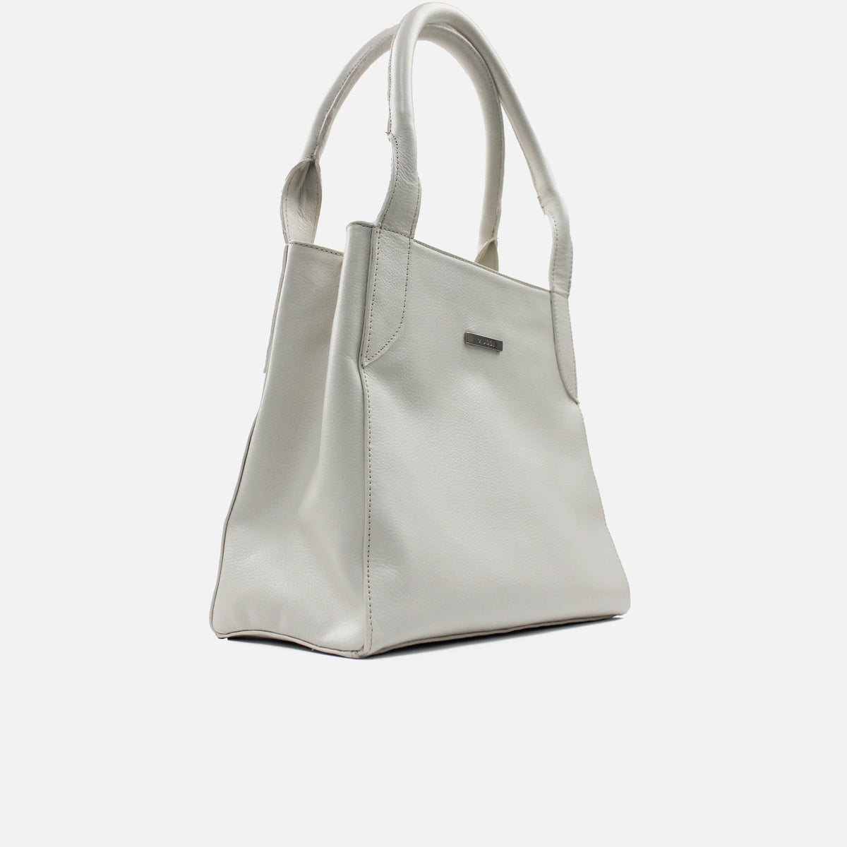Cartera samara de cuero para mujer - Blanco