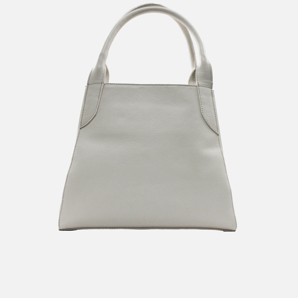 Cartera samara de cuero para mujer - Blanco
