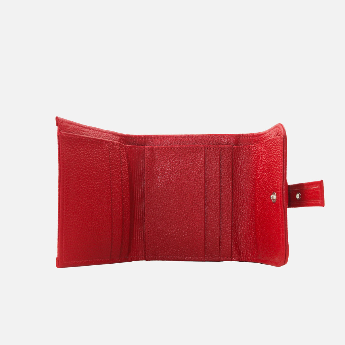 Billetera leira de cuero para mujer - Rojo