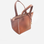 Cartera rise de cuero para mujer - Miel