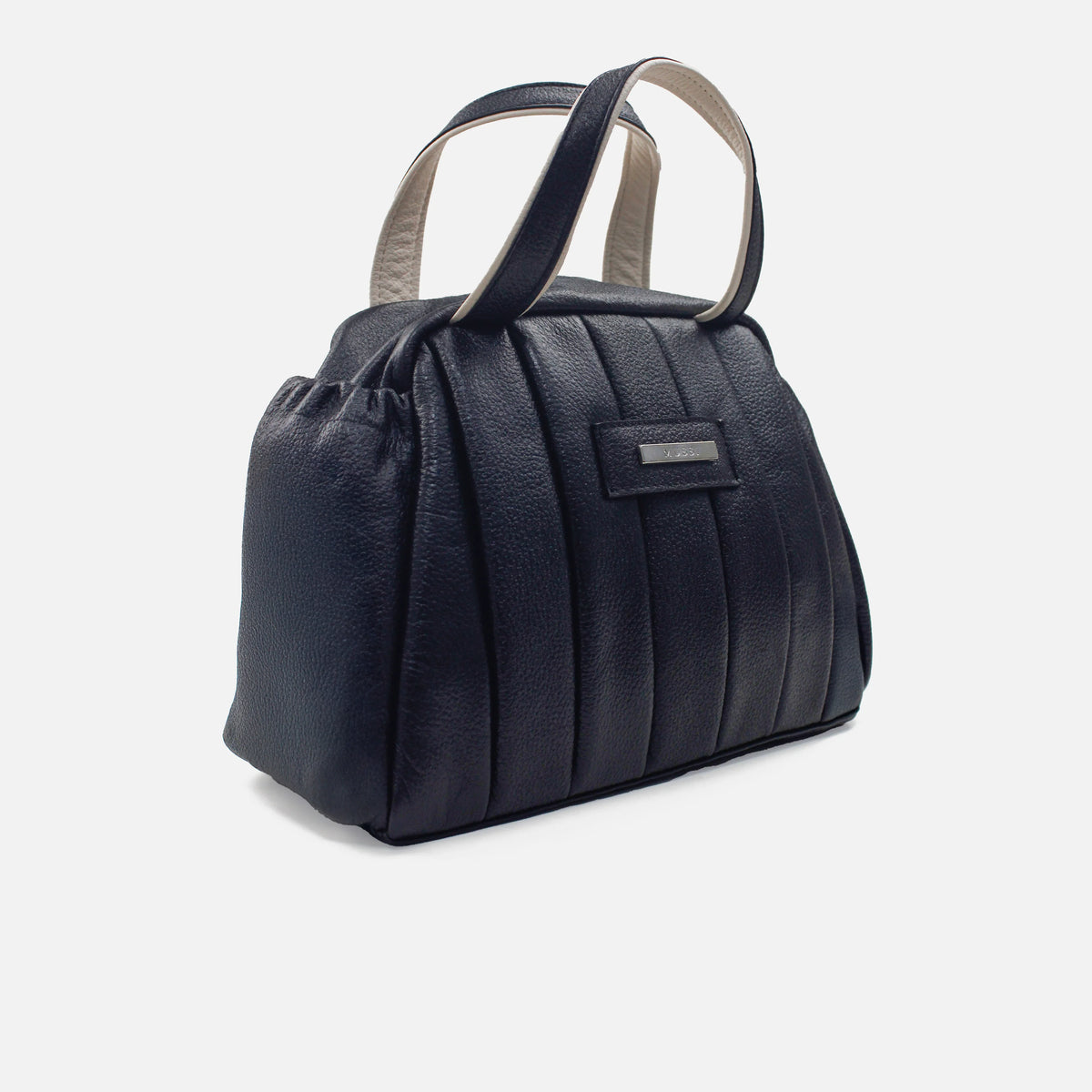Cartera rosana de cuero para mujer - Negro