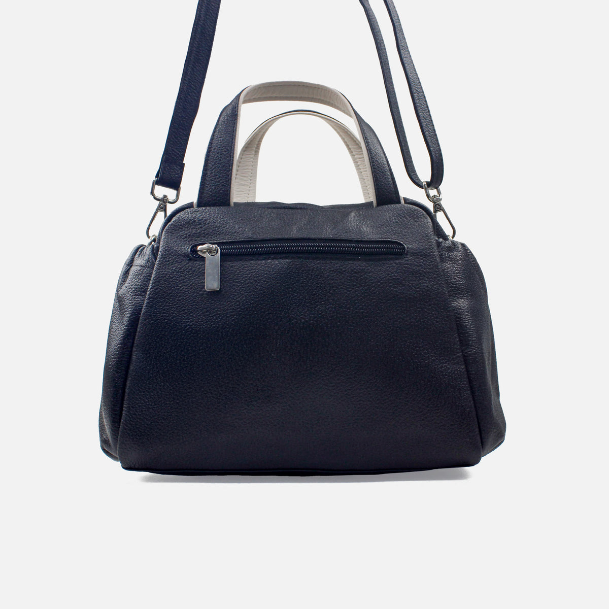 Cartera rosana de cuero para mujer - Negro