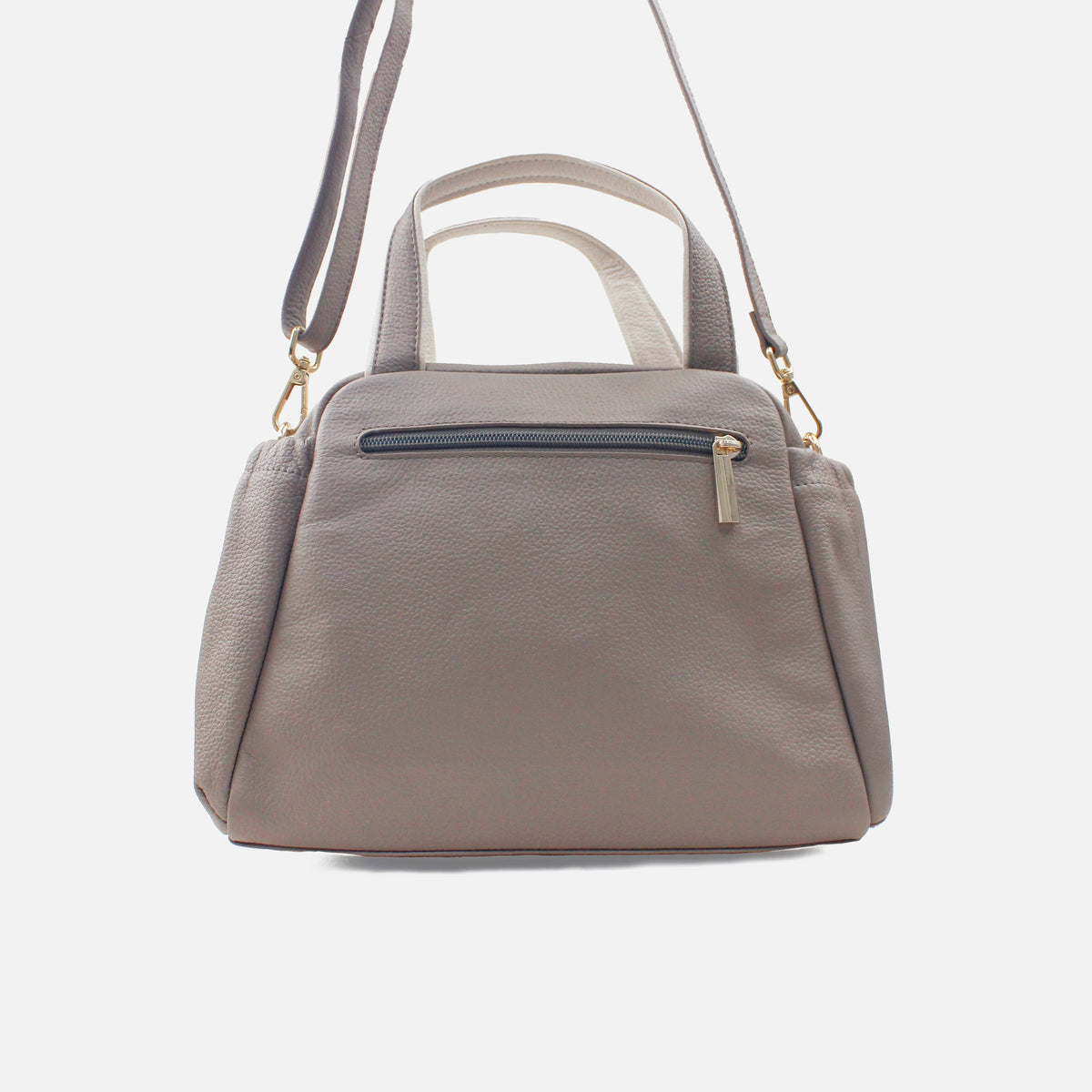 Cartera rosana de cuero para mujer - Taupe