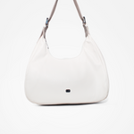 Cartera alba de cuero para mujer - Hueso