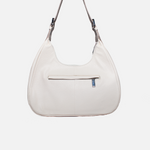 Cartera alba de cuero para mujer - Hueso