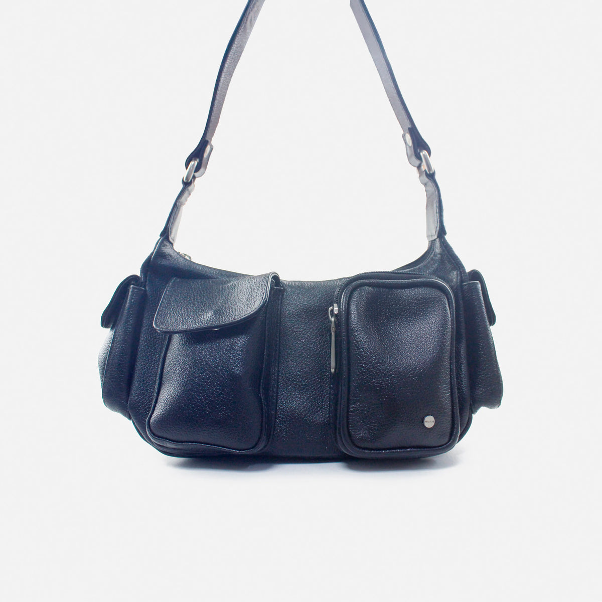 Cartera cereza de cuero para mujer - Negro