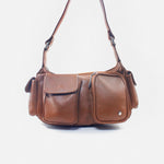 Cartera cereza de cuero para mujer - Miel