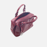 Cartera ambar de cuero para mujer - Vino