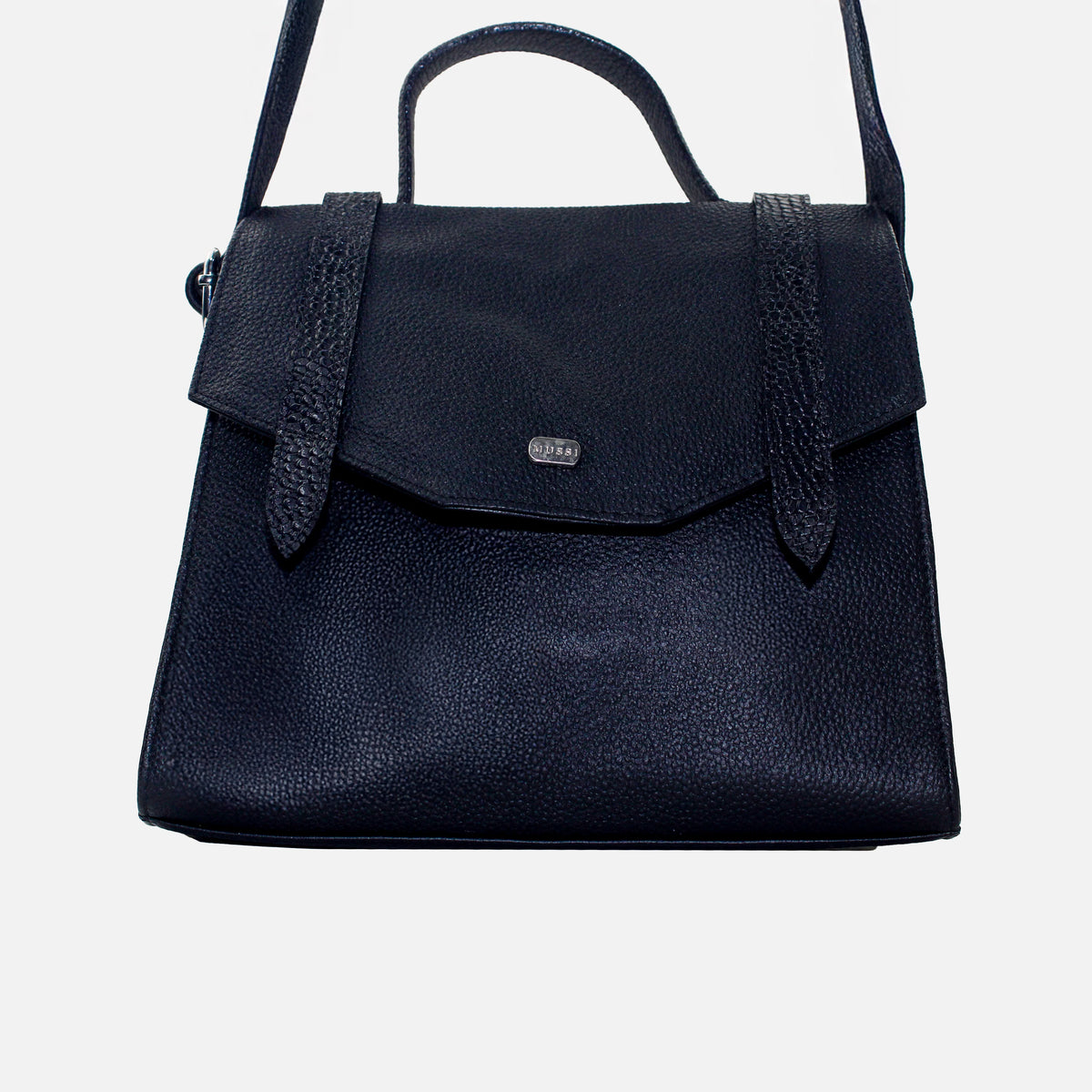 Bolso de mano roshua de cuero para mujer - Negro