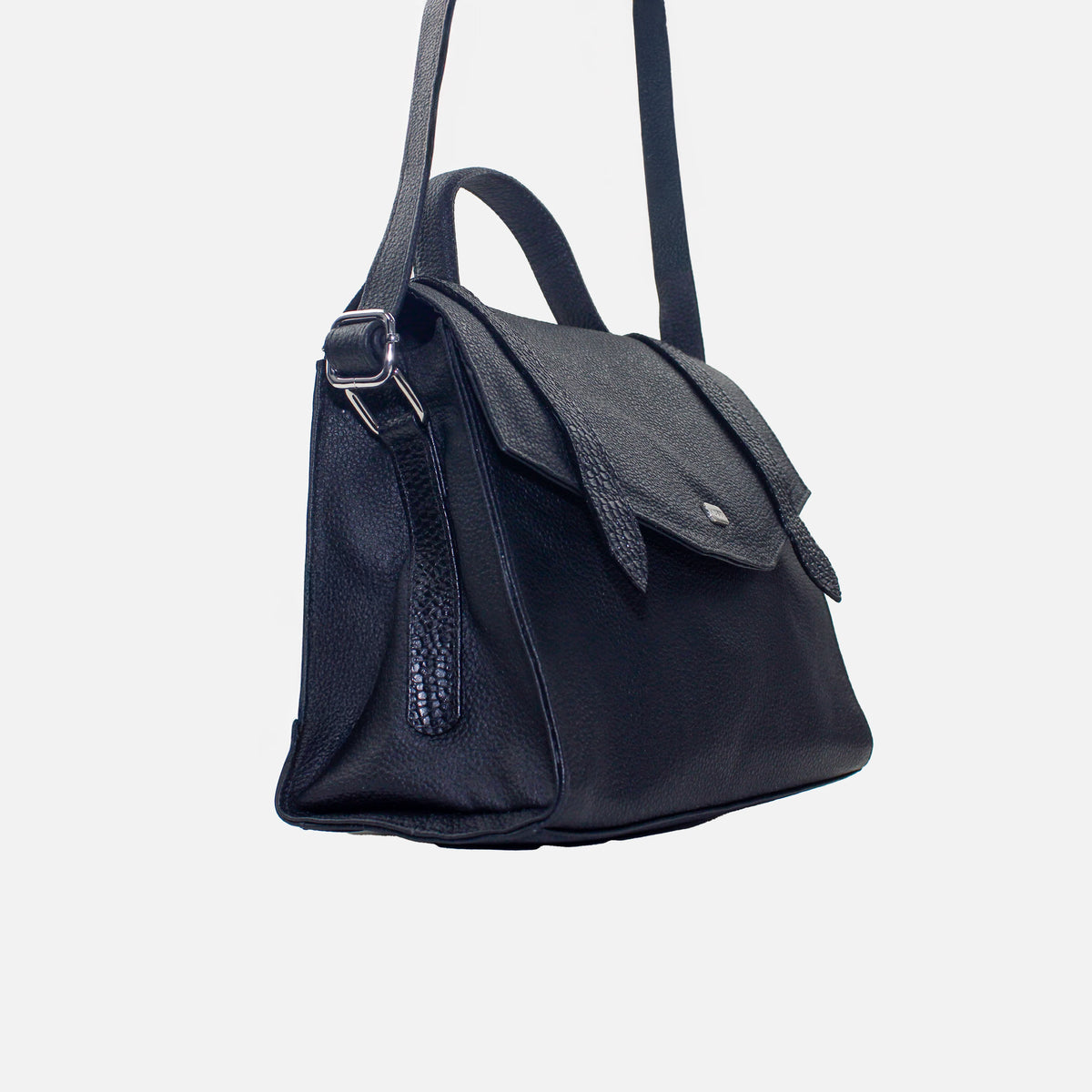 Bolso de mano roshua de cuero para mujer - Negro