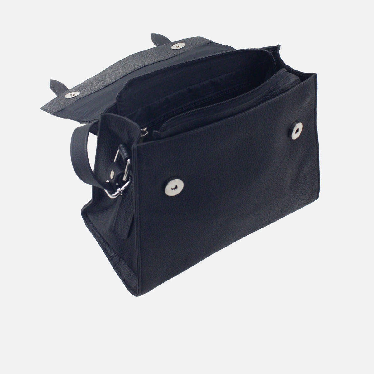 Bolso de mano roshua de cuero para mujer - Negro