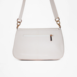 Bolso manos libres ondina de cuero para mujer - Almendra