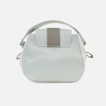 Bolso de mano cimera de cuero para mujer - Hueso