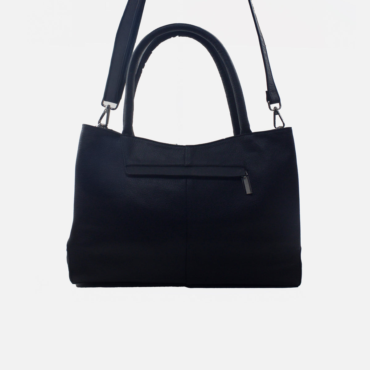 Cartera coco de cuero para mujer - Negro