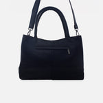 Cartera coco de cuero para mujer - Negro