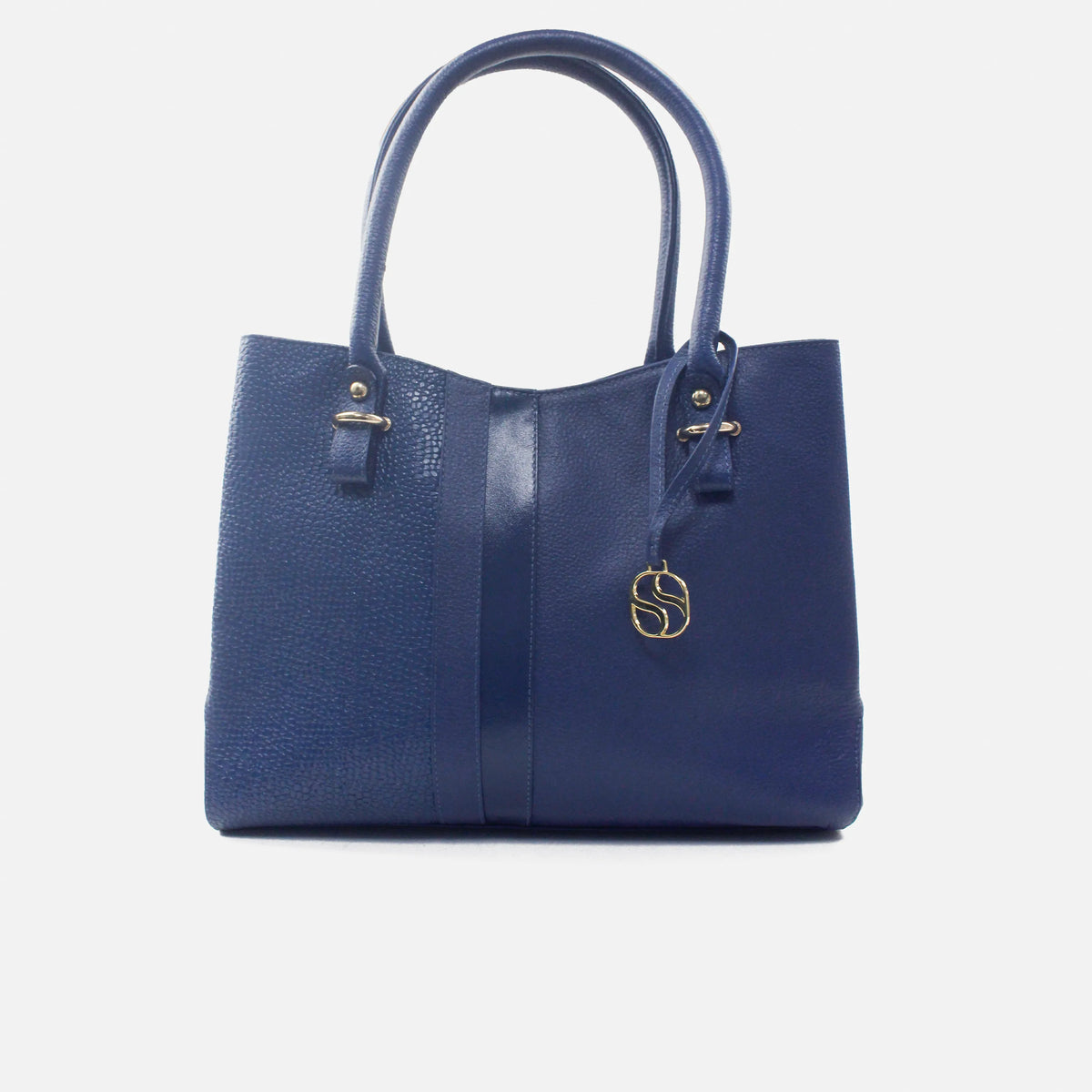 Cartera coco de cuero para mujer - Azul
