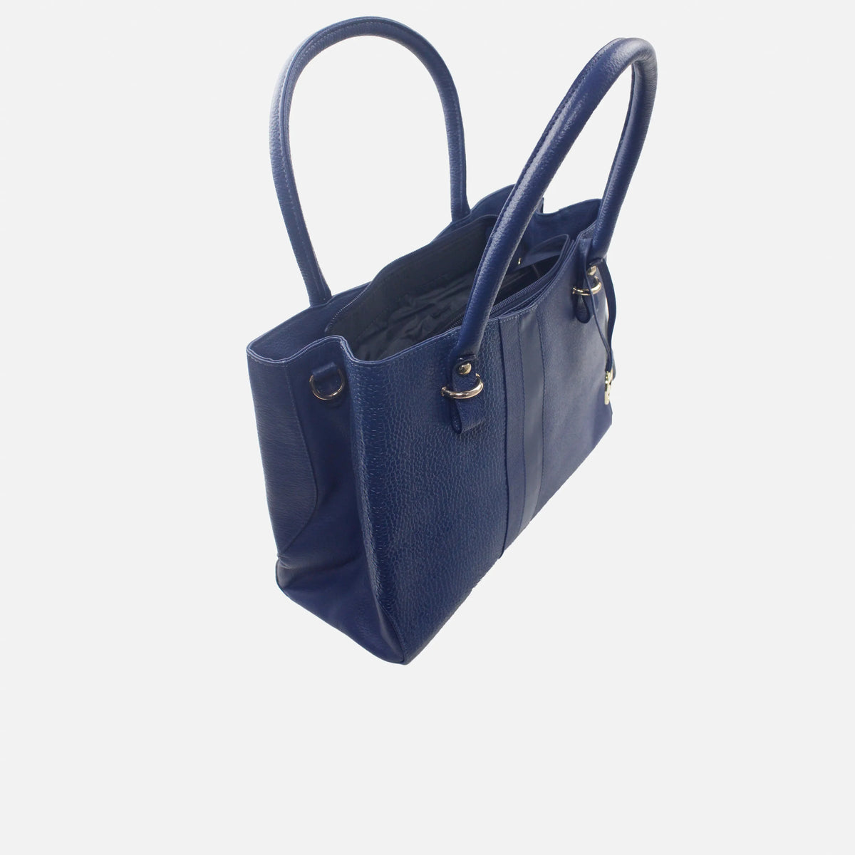 Cartera coco de cuero para mujer - Azul