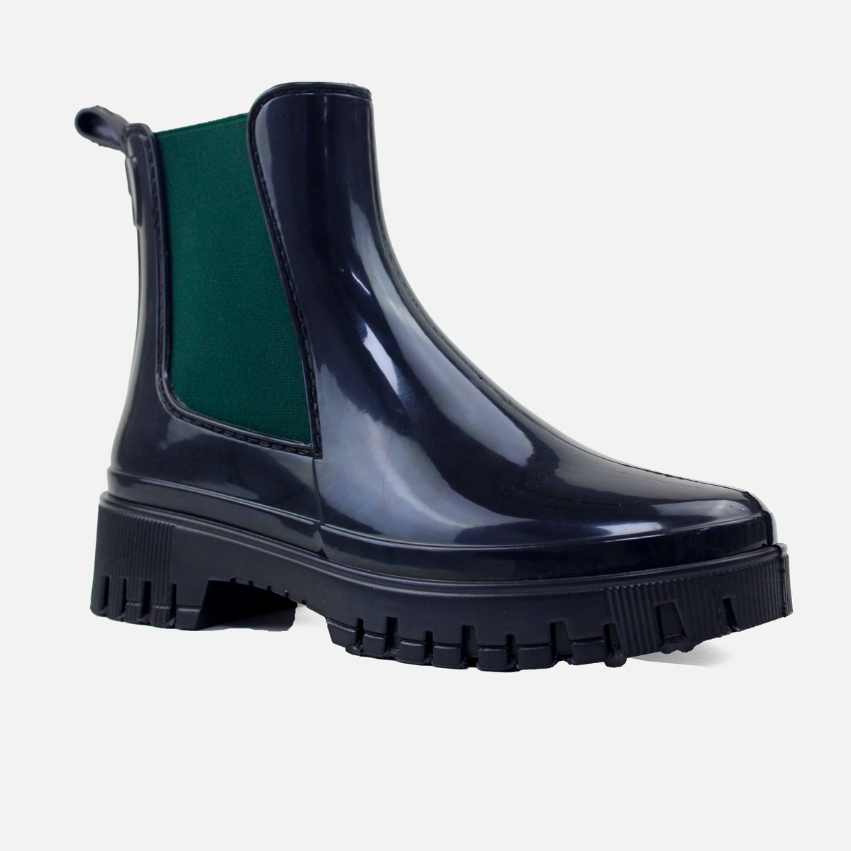 Botin lluvia aline de sintético para mujer - Negro