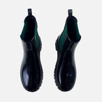 Botin lluvia aline de sintético para mujer - Negro