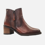 Botin tacon danira de cuero para mujer - Miel