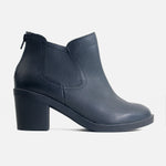 Botin tacon keegan de cuero para mujer - Negro