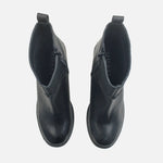 Botin tacon robbie de cuero para mujer - Negro