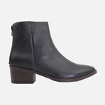 Botin tacon adelina de cuero para mujer - Café