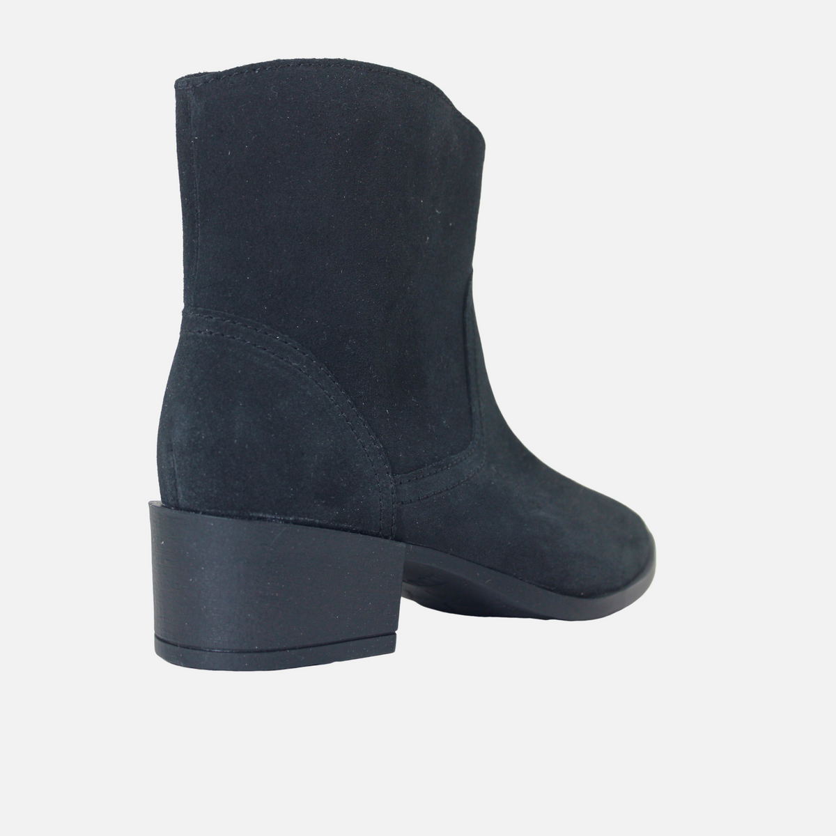 Botin tacon marcella de cuero para mujer - Negro