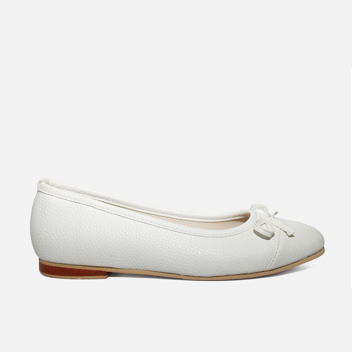 Baleta plana nayla de sintético para mujer - Blanco