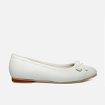 Baleta plana nayla de sintético para mujer - Blanco