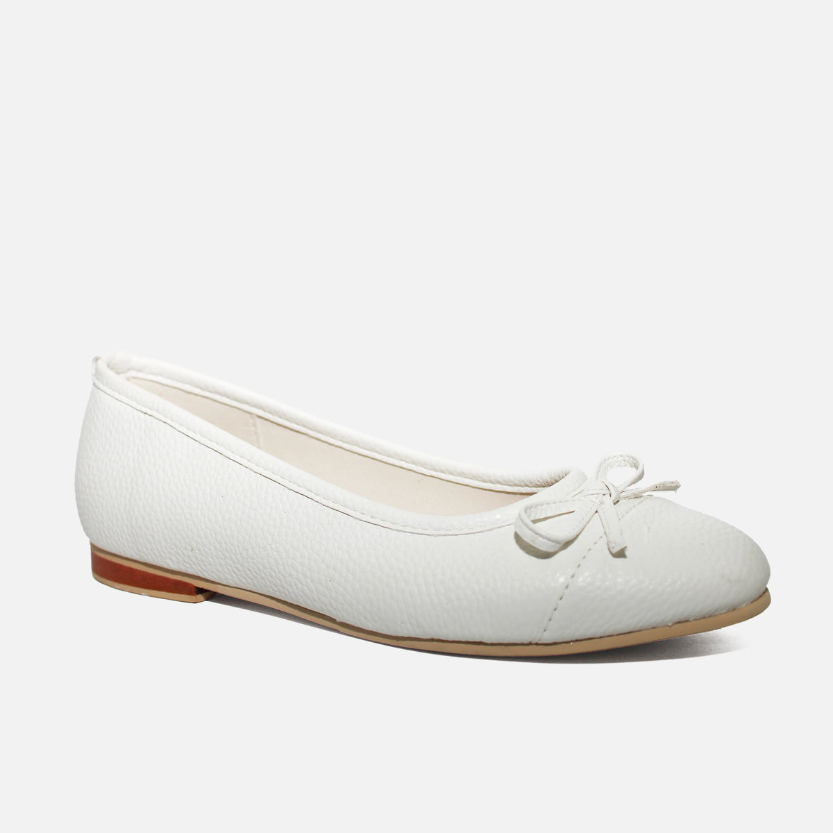 Baleta plana nayla de sintético para mujer - Blanco