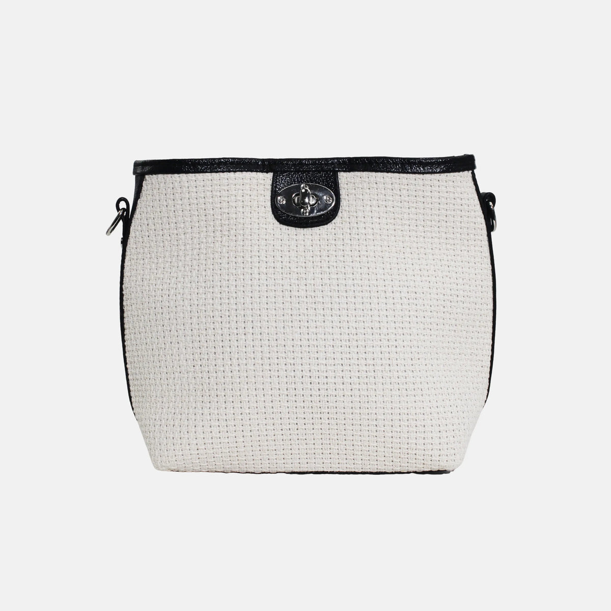 Bolso de mano duna de textil para mujer - Negro
