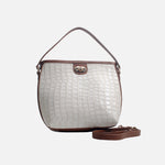 Bolso de mano duna de cuero para mujer - Hueso
